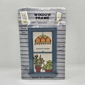 NEW Another Look Window Frame for cross stitch in blue-gray